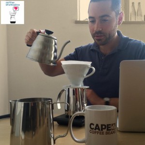 Phaedon pouring in Cape Coffee Beans Office